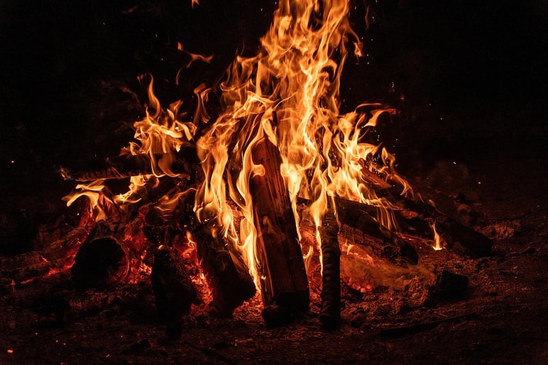 Beach Camping Fire